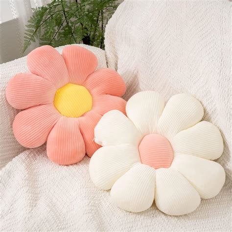 flower shaped decorative pillows